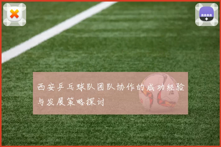 西安乒乓球队团队协作的成功经验与发展策略探讨