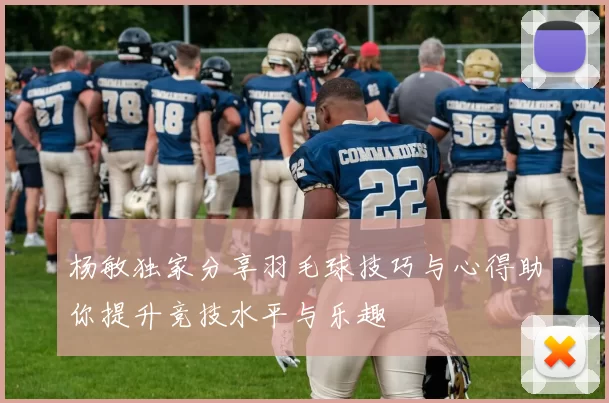 杨敏独家分享羽毛球技巧与心得助你提升竞技水平与乐趣